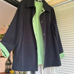 Women’s Reversible Black Jacket with Green Lining